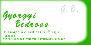 gyorgyi bedross business card